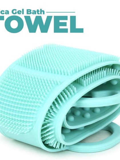 FIZ Silicone Back Scrubber Massage, Bath Towel Belt Body for Strap for Mens and Women.