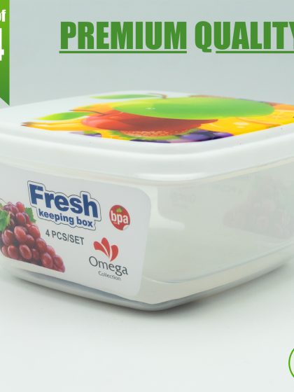 FIZ Bowl Set 4 In 1 Fresh Airtight Plastic Food Storage Container