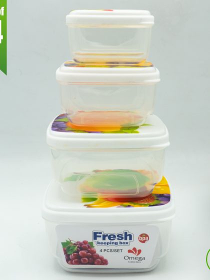 FIZ Bowl Set 4 In 1 Fresh Airtight Plastic Food Storage Container
