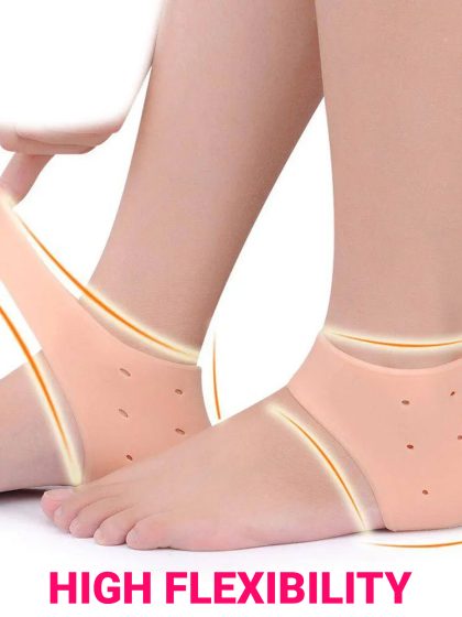 FIZ 1 Pair (2PCS) Silicone Gel Heel Crack Protector Anti Crack