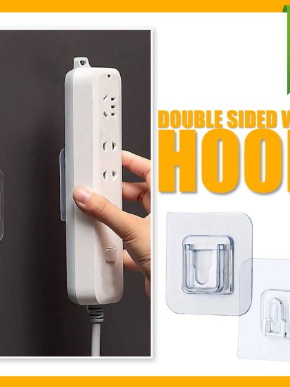 FIZ Pack of 4 Double Sided Adhesive Wall Hooks ,Double Wall Hooks for Bathroom and Kitchen