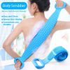 FIZ Silicone Back Scrubber Massage, Bath Towel Belt Body for Strap for Mens and Women.