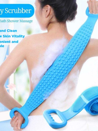 FIZ Silicone Back Scrubber Massage, Bath Towel Belt Body for Strap for Mens and Women.