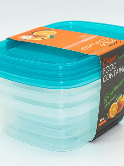 FIZ Pack of 3 Plastic Food Storage Containers, Premium Quality Food Container Box
