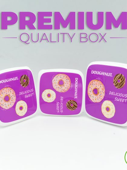 FIZ Pack of 3 Plastic Food Storage Containers, Premium Quality Food Container Box