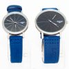 FIZ Stainless Steel Longines Dial, Water Resist with a Classic Blue Color Leather Strapped for loved Couple Watch for Men and Watch for Women.