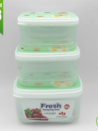 FIZ Bowl Set 3 In 1 Fresh Airtight Plastic Food Storage Container