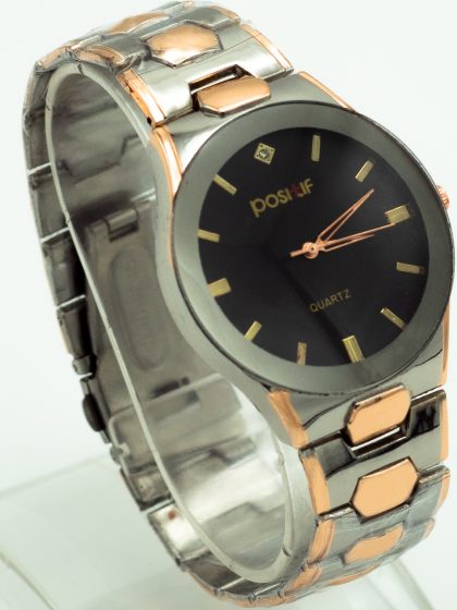 FIZ Stainless Steel Water Resistant Wrist Watch for Men in Silver and Gold Color.