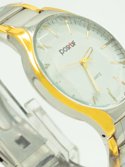 FIZ Stainless Steel Water Resistant Wrist Watch for Men in Silver and Gold Color.