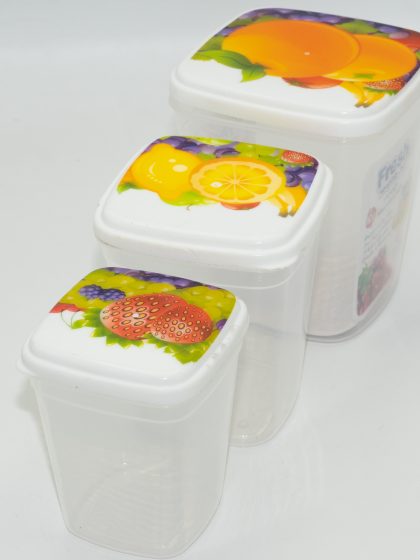 FIZ Fresh keeping Jars 3 in 1pack Snack Jar Masalah,Food storage jar.
