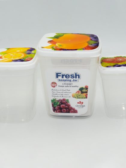 FIZ Fresh keeping Jars 3 in 1pack Snack Jar Masalah,Food storage jar.