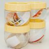 Pack of 4 - FIZ Airtight Plastic Food Storage Interlock Container