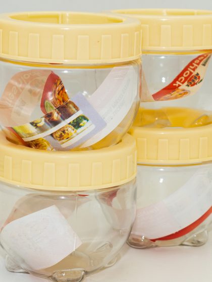 Pack of 4 - FIZ Airtight Plastic Food Storage Interlock Container