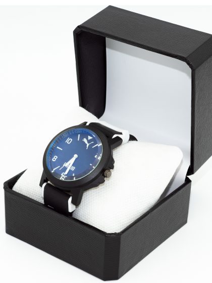 FIZ Stainless Steel Poma Stylish Dial, Water Resist with a Stylish Black Color Rubber Strap.